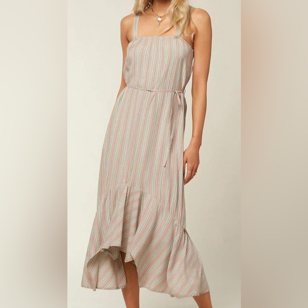 O'Neill Pastel Striped Midi Dress